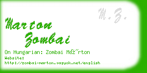 marton zombai business card